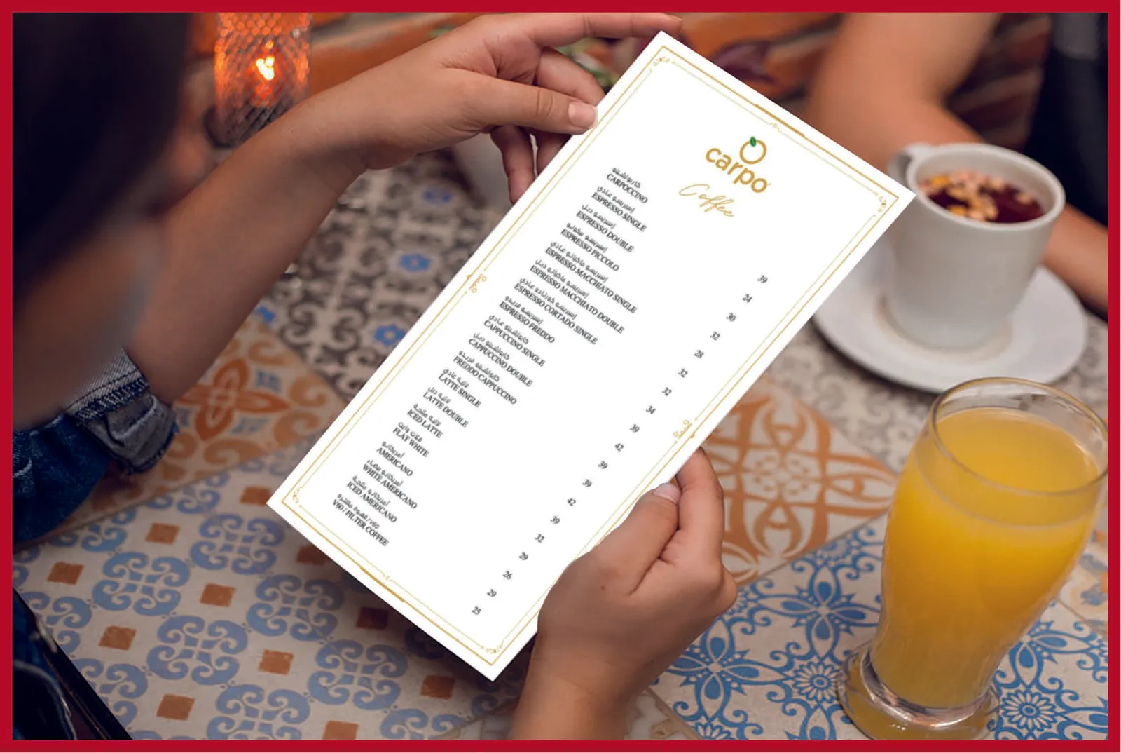 Restaurant menu printing service image